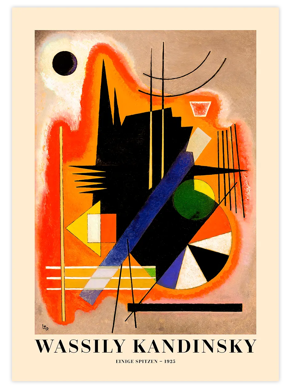 Kandinsky Einige Spitzen - Art Print Ünlü Ressamlar Poster