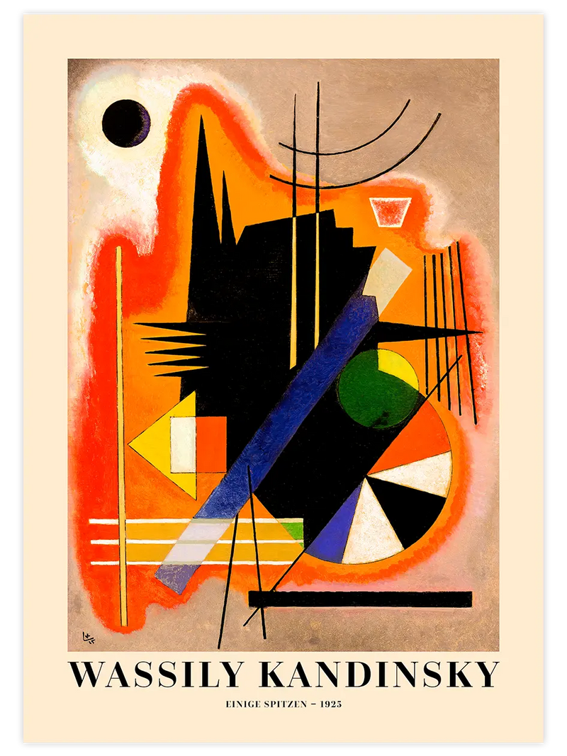Kandinsky Einige Spitzen - Art Print Ünlü Ressamlar Poster