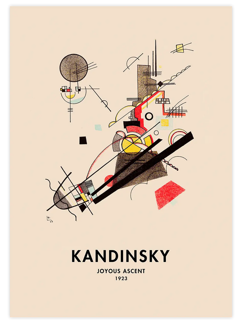 Kandinsky Joyous Ascent - Art Print Ünlü Ressamlar Poster