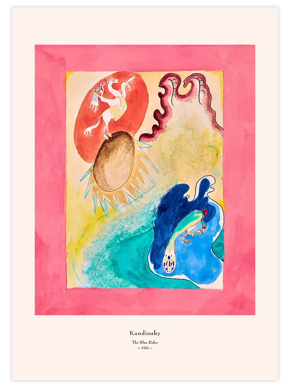 Kandinsky Mavi Süvari VI - Art Print Ünlü Ressamlar Poster