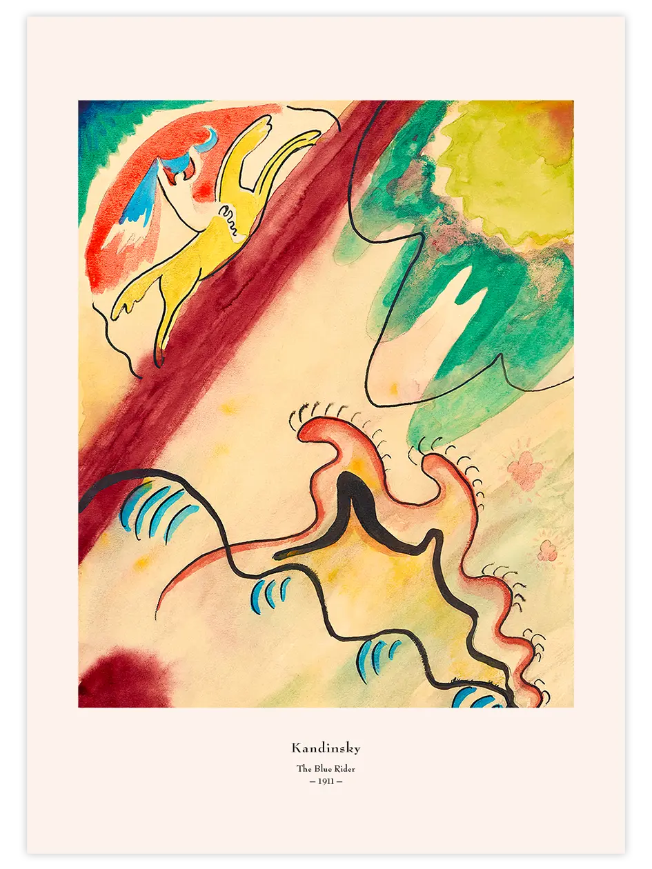 Kandinsky The Blue Rider - Art Print Ünlü Ressamlar Poster