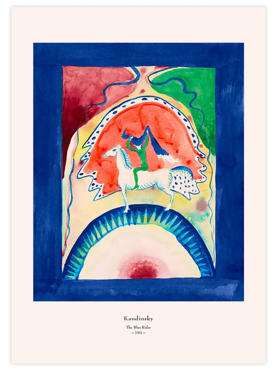 Kandinsky The Blue Rider - Art Print Ünlü Ressamlar Poster
