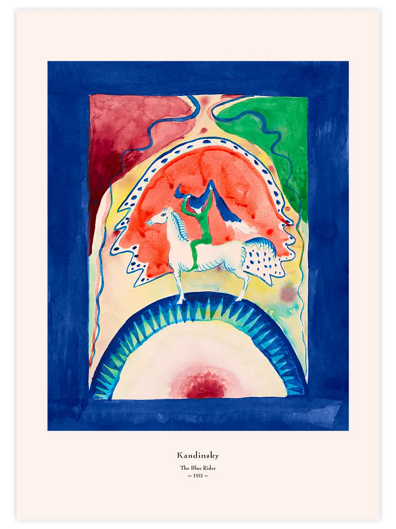 Kandinsky The Blue Rider - Art Print Ünlü Ressamlar Poster