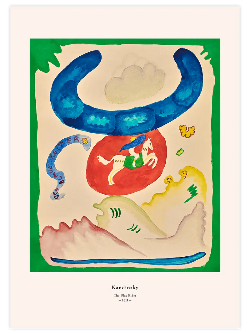 Kandinsky Mavi Süvari - Art Print Ünlü Ressamlar Poster