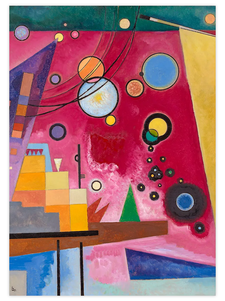 Wassily Kandinsky Heavy Red - Art Print Ünlü Ressamlar Poster