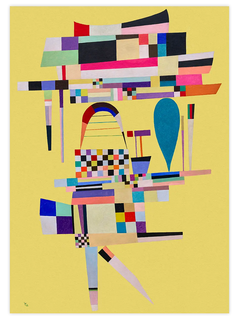 Kandinsky Yellow Painting - Art Print Ünlü Ressamlar Poster