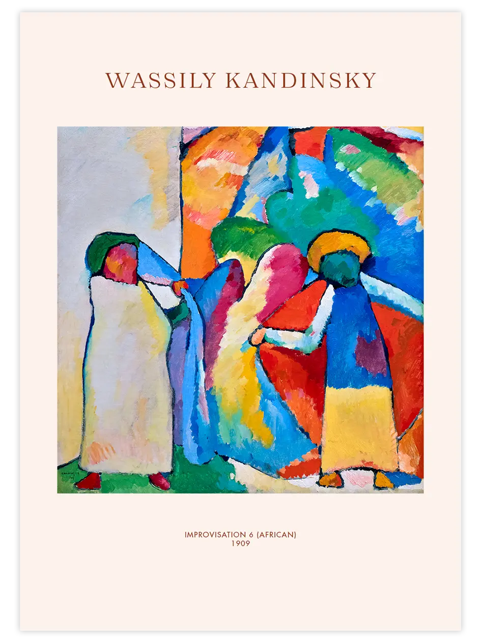 Kandinsky Improvisation 6 (African) - Art Print Ünlü Ressamlar Poster
