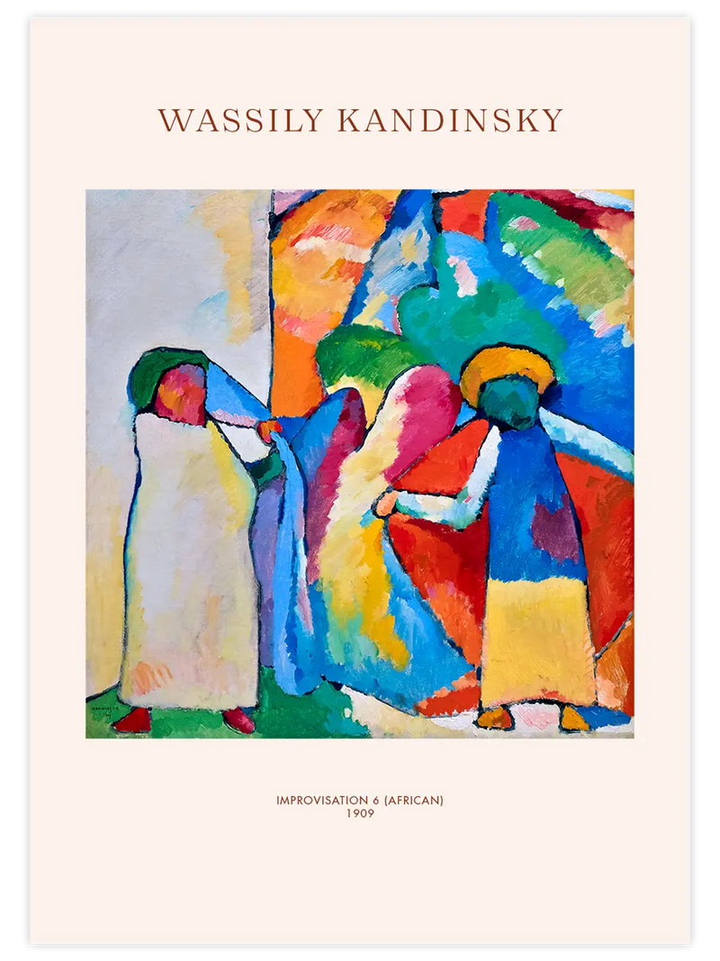Kandinsky Improvisation 6 (African) - Art Print Ünlü Ressamlar Poster