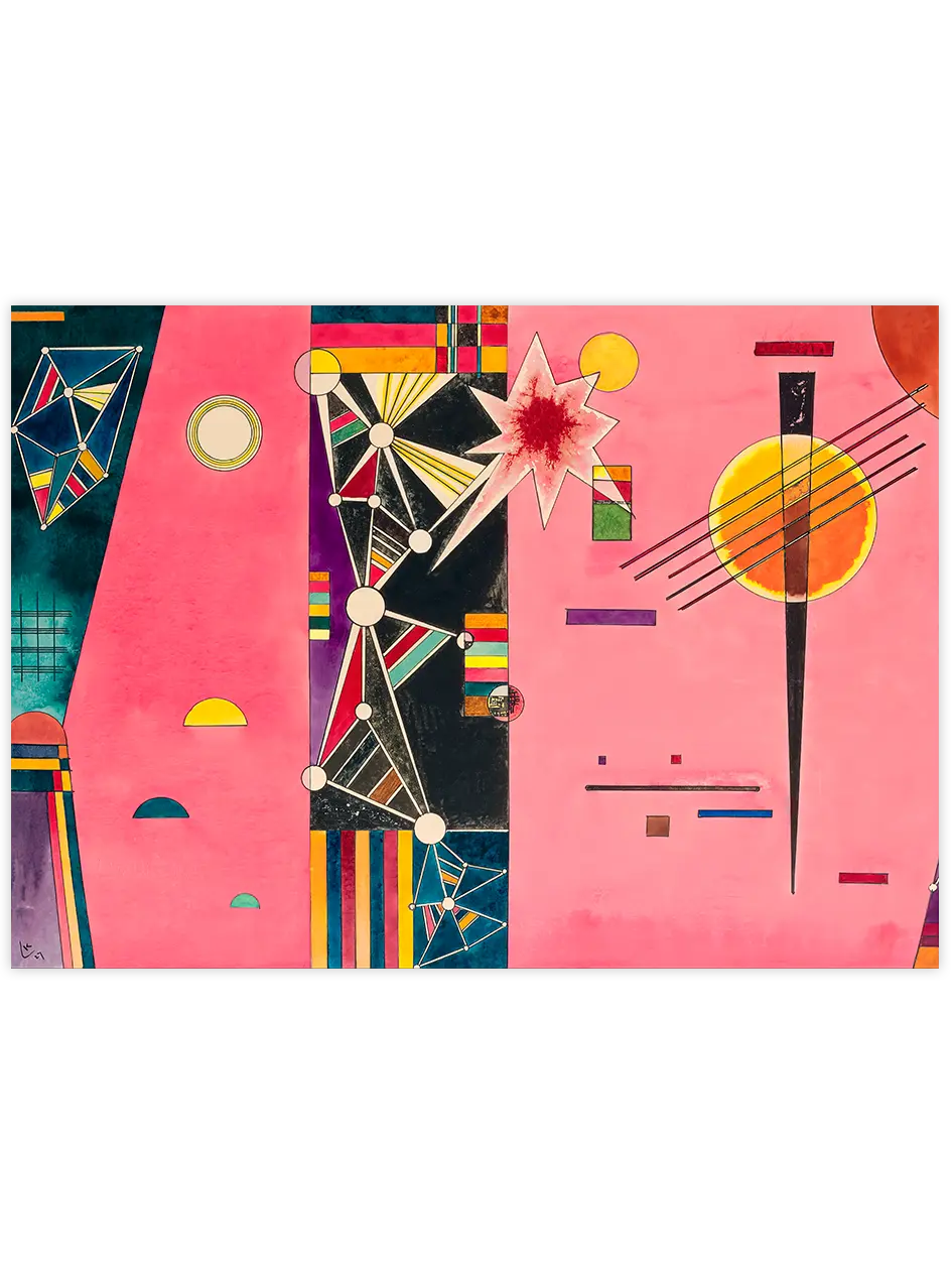 Wassily Kandinsky Red Rose - Art Print Ünlü Ressamlar Poster