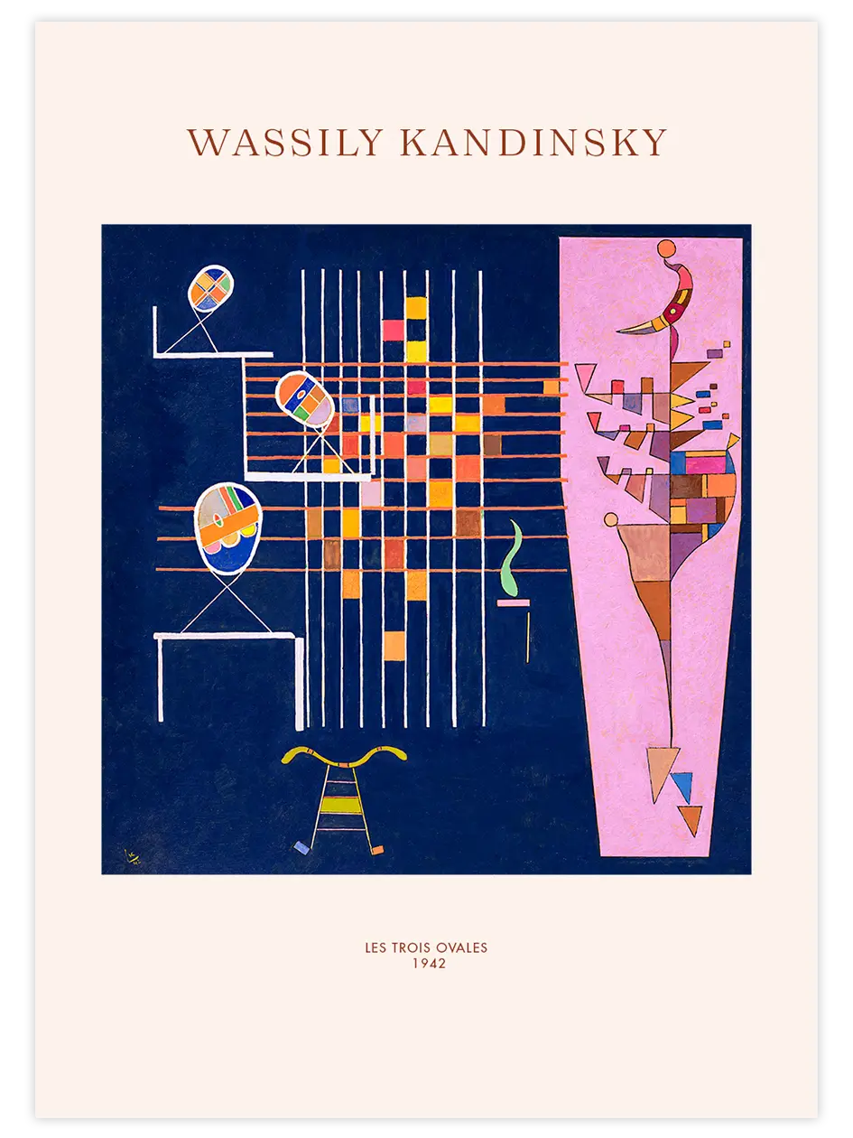 Kandinsky Les Trois Ovales - Art Print Ünlü Ressamlar Poster