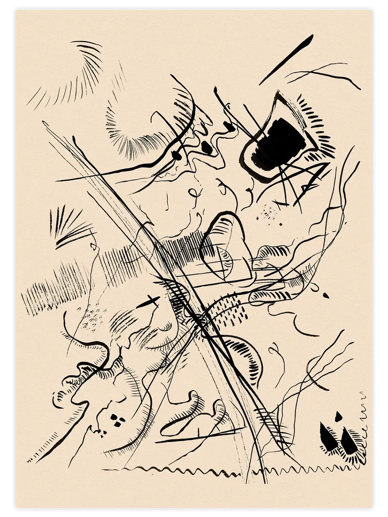 Kandinsky Sketch N1 - Art Print Ünlü Ressamlar Poster