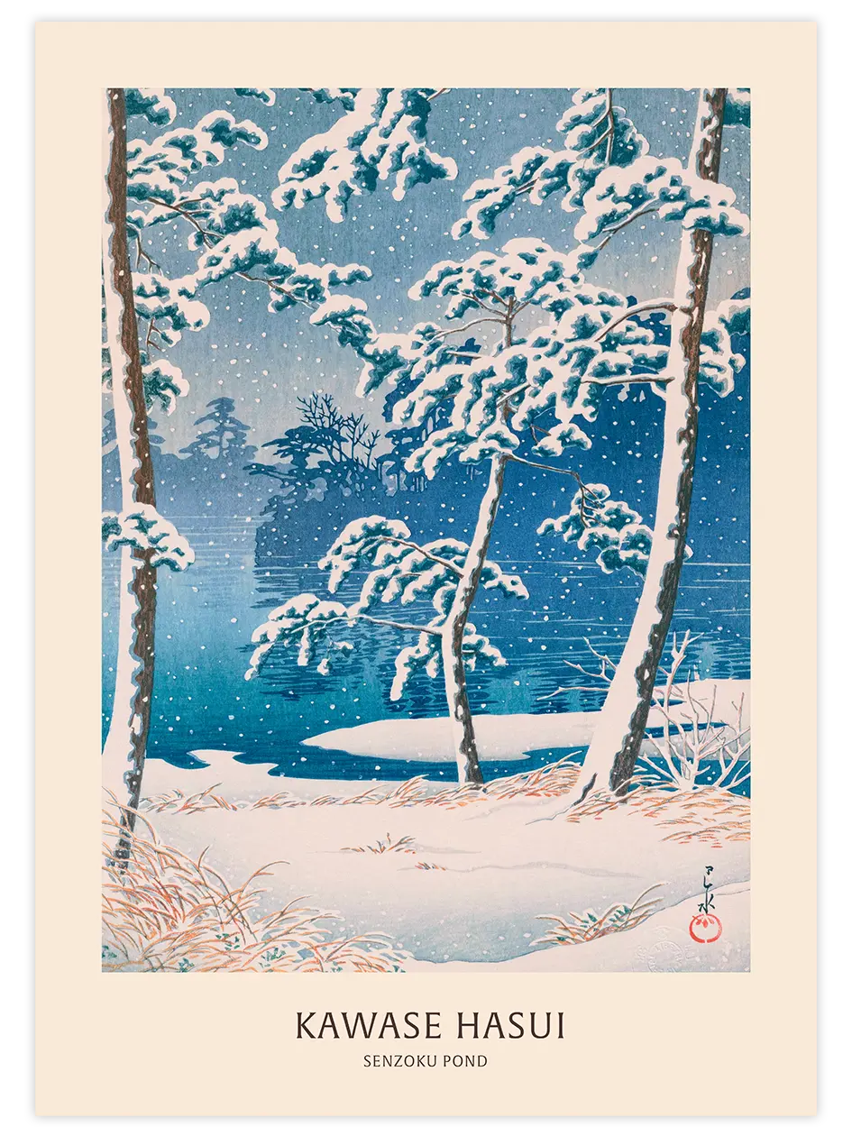 Kawase Senzoku Pond - Art Print Ünlü Ressamlar Poster