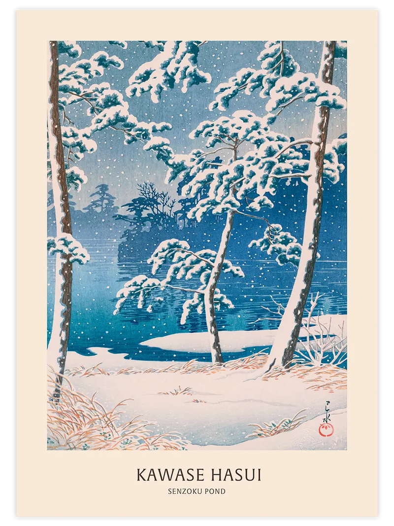 Kawase Senzoku Pond - Art Print Ünlü Ressamlar Poster