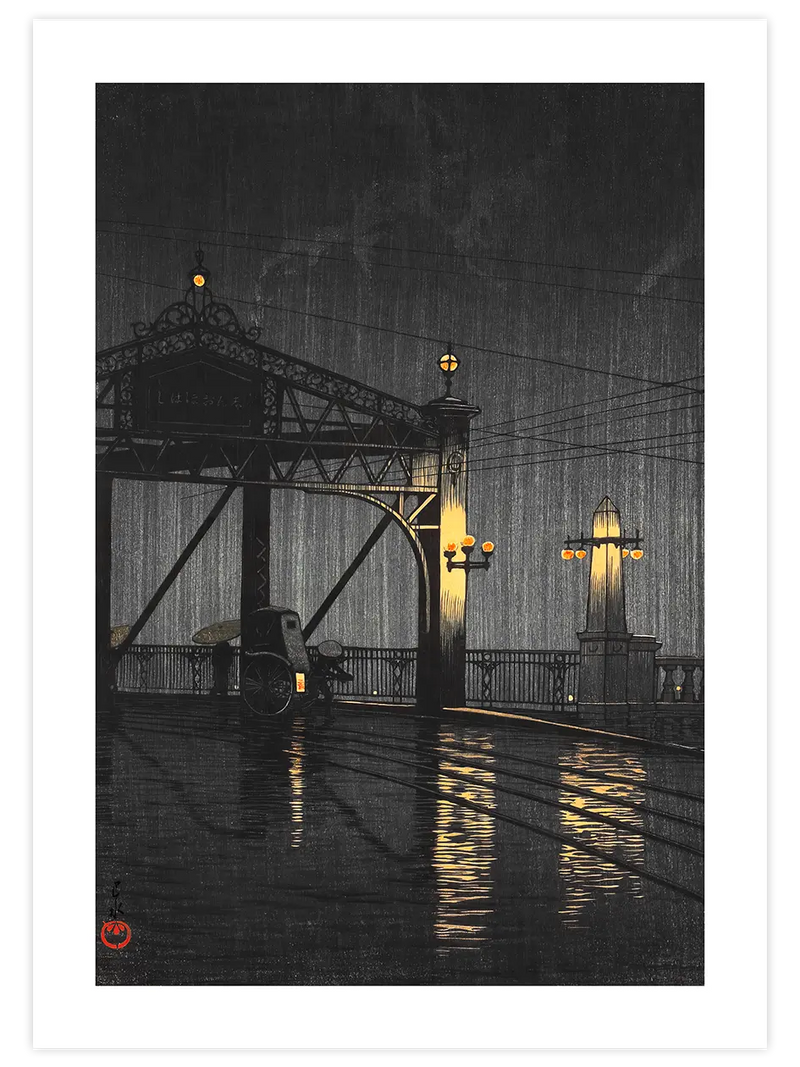 Kawase Shin Ohashi Bridge - Art Print Ünlü Ressamlar Poster