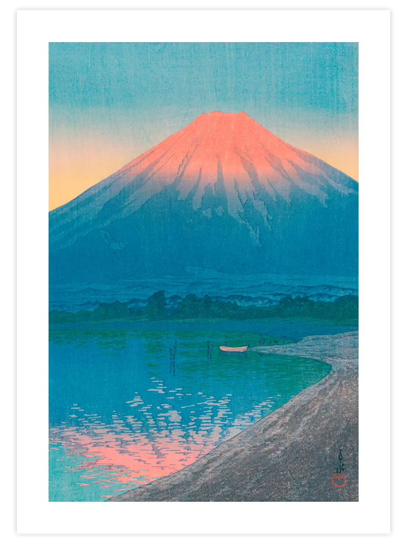Kawase Daybreak over Lake Yamanaka - Art Print Ünlü Ressamlar Poster