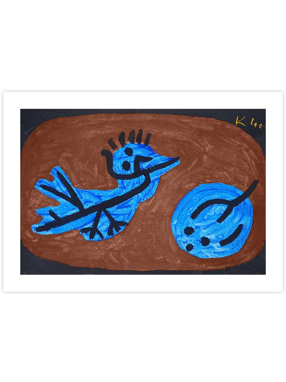 Klee Blue Bird Pumpkin - Art Print Ünlü Ressamlar Poster