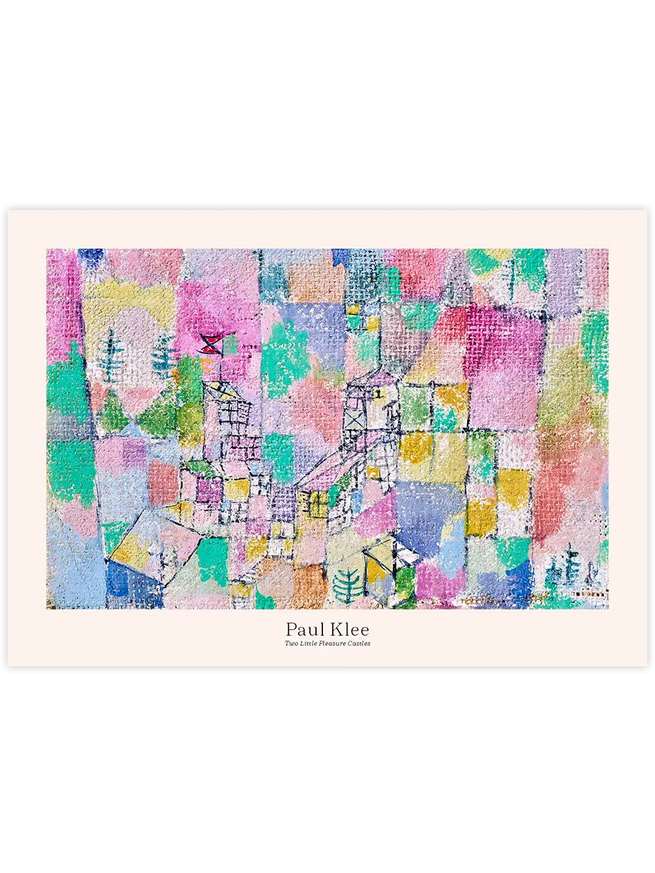 Klee Zwei Lustschlösschen - Art Print Ünlü Ressamlar Poster