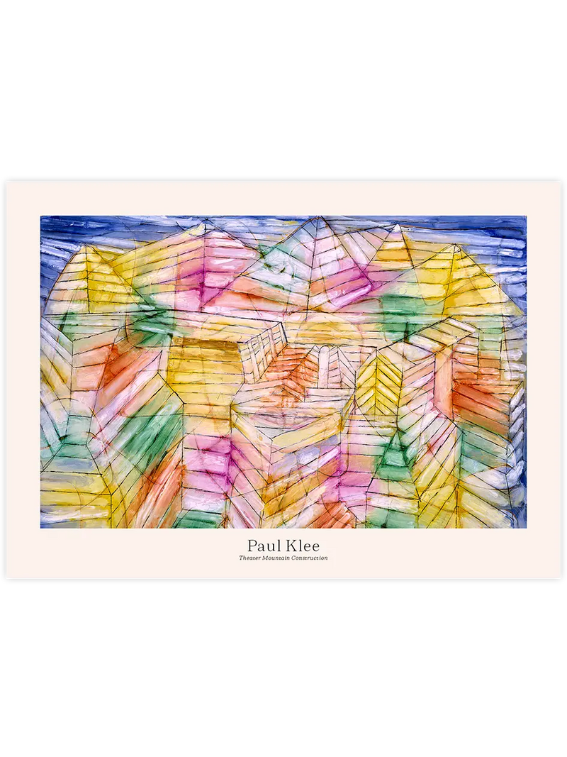 Klee Tiyatro Dağ İnşaat - Art Print Ünlü Ressamlar Poster
