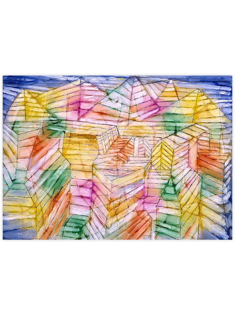 Klee Theater Mountain Construction - Art Print Ünlü Ressamlar Poster