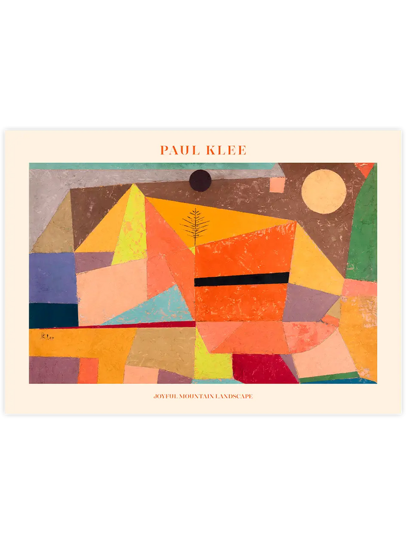 Klee Joyful Mountain Landscape - Art Print Ünlü Ressamlar Poster