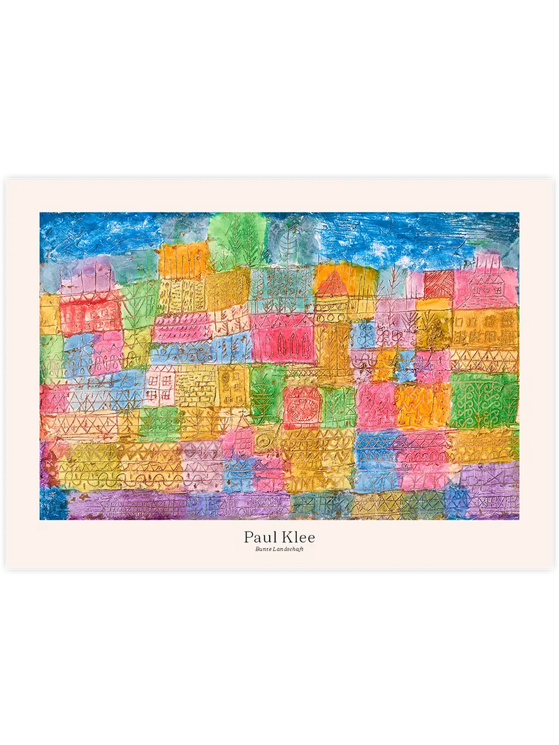 Klee Bunte Landschaft - Art Print Ünlü Ressamlar Poster
