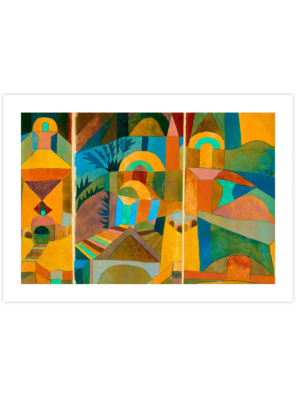 Klee Temple Gardens - Art Print Ünlü Ressamlar Poster