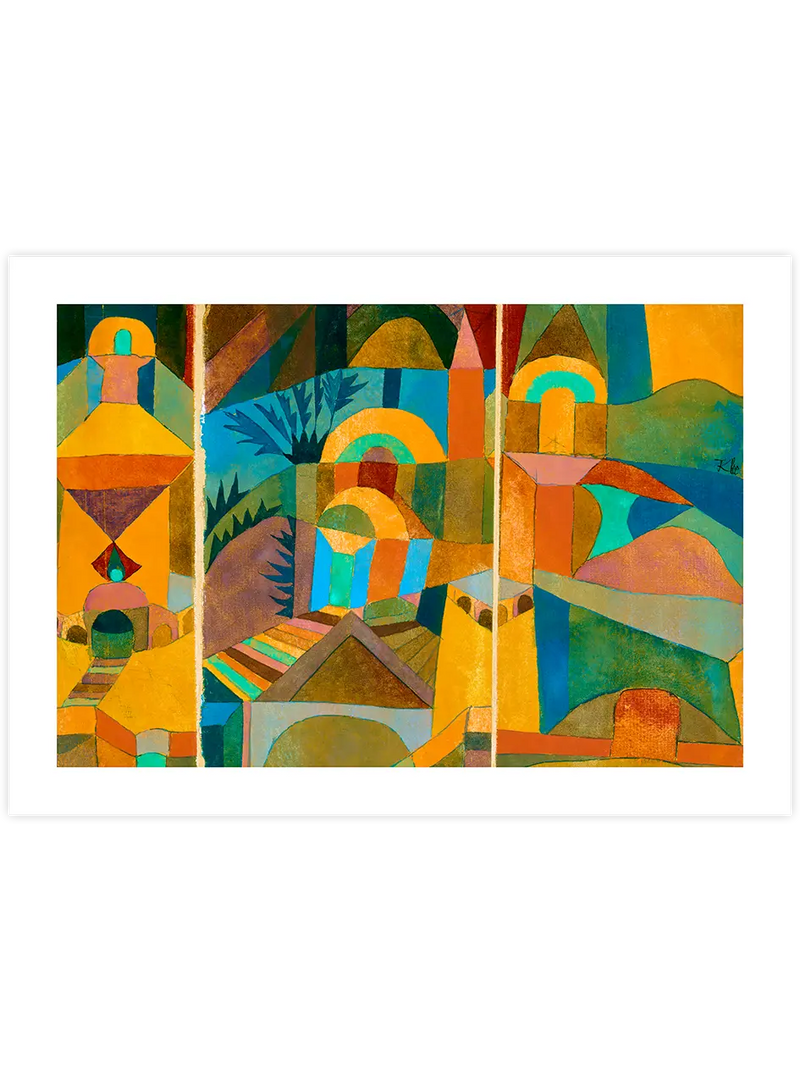 Klee Temple Gardens - Art Print Ünlü Ressamlar Poster