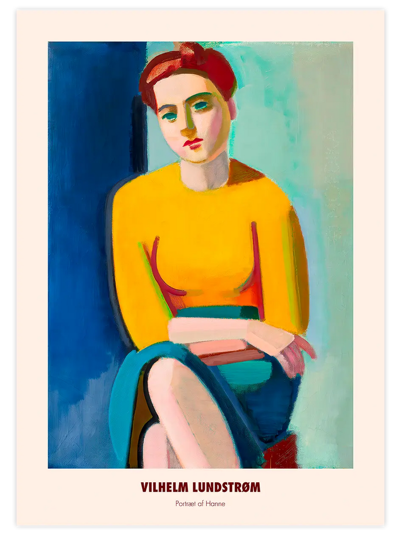 Vilhelm Lundstrom Portrait of Hanne - Art Print Ünlü Ressamlar Poster