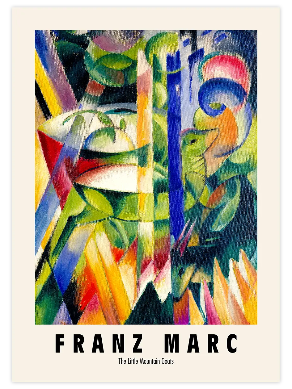 Marc The Little Mountain Goats - Art Print Ünlü Ressamlar Poster