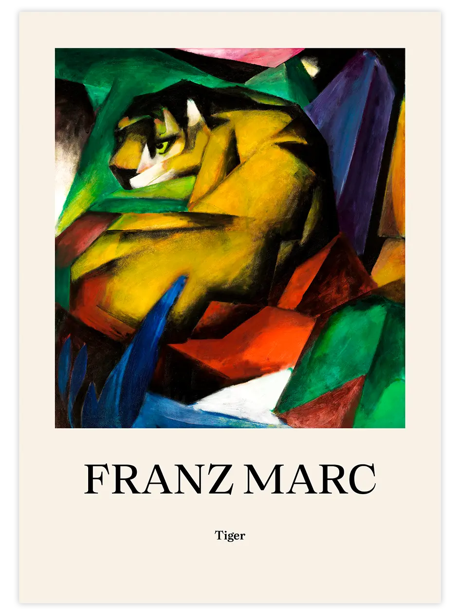 Franz Marc Tiger - Art Print Ünlü Ressamlar Poster