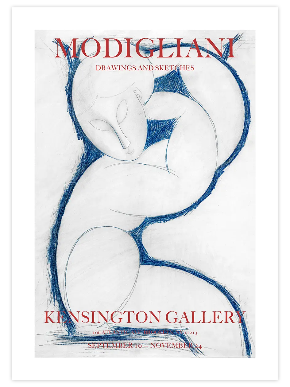 Modigliani Afiş N2 - Art Print Ünlü Ressamlar Poster