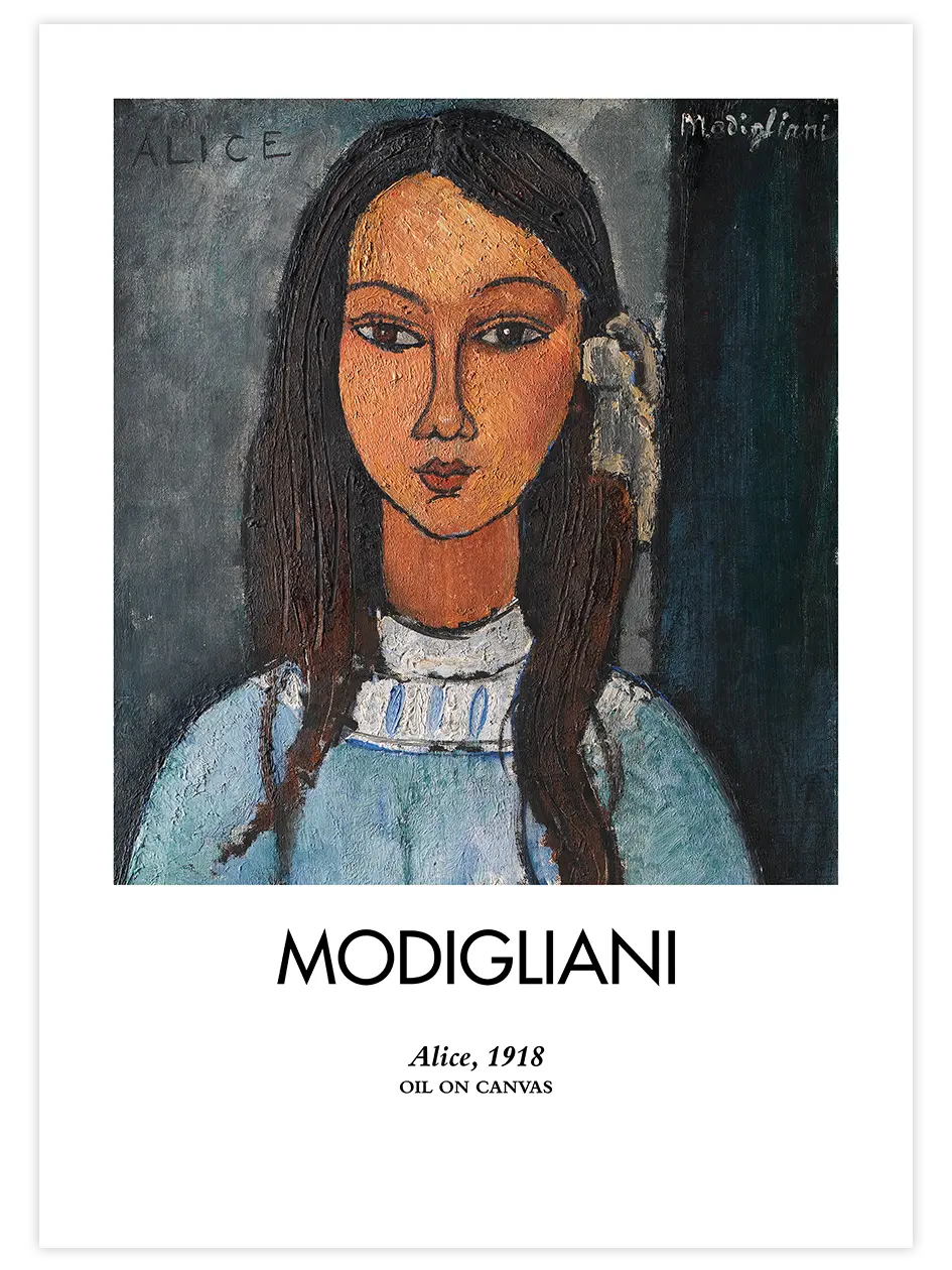 Modigliani Alice - Art Print Ünlü Ressamlar Poster