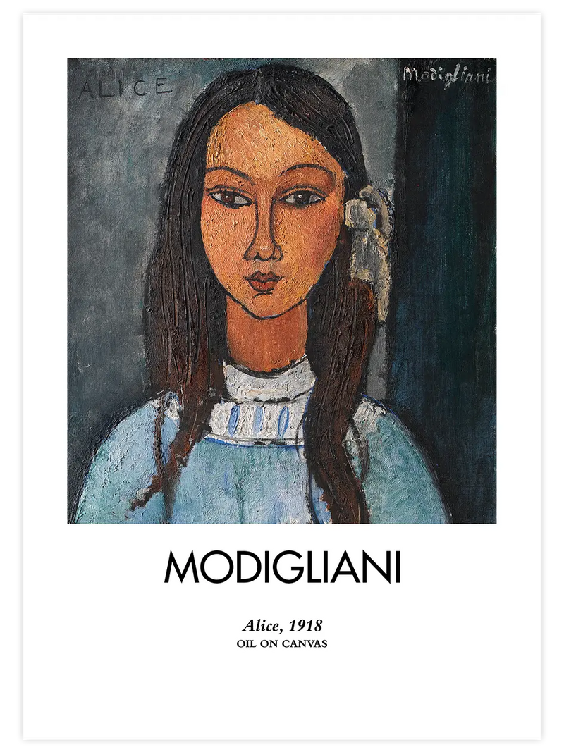 Modigliani Alice - Art Print Ünlü Ressamlar Poster