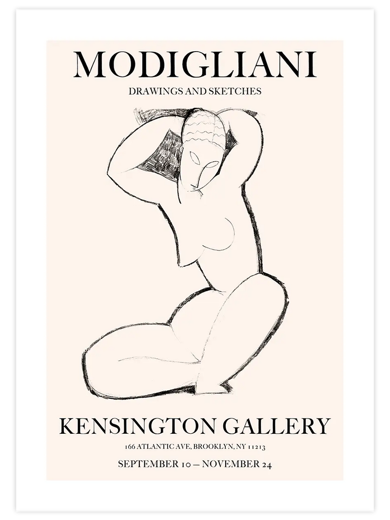 Modigliani Afiş N3 - Art Print Ünlü Ressamlar Poster