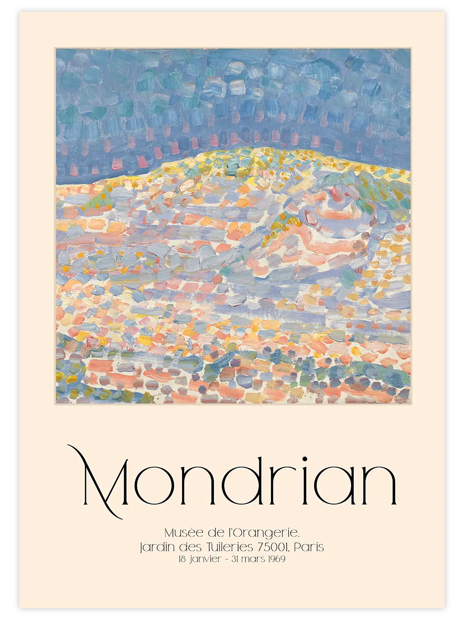 Mondrian Afiş N3 - Art Print Ünlü Ressamlar Poster