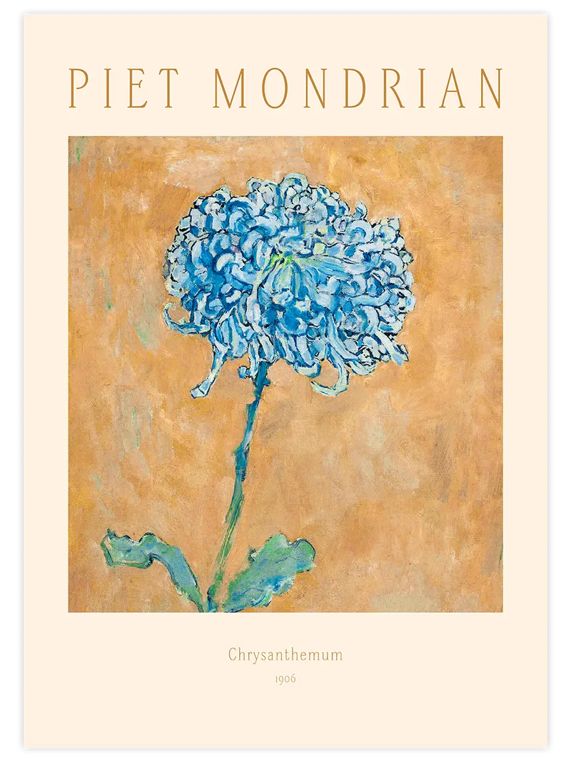 Piet Mondrian Chrysanthemum - Art Print Ünlü Ressamlar Poster