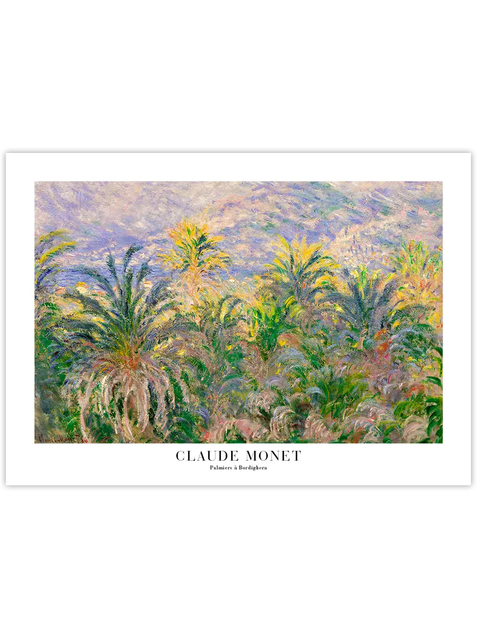 Monet Palmiers à Bordighera - Art Print Ünlü Ressamlar Poster