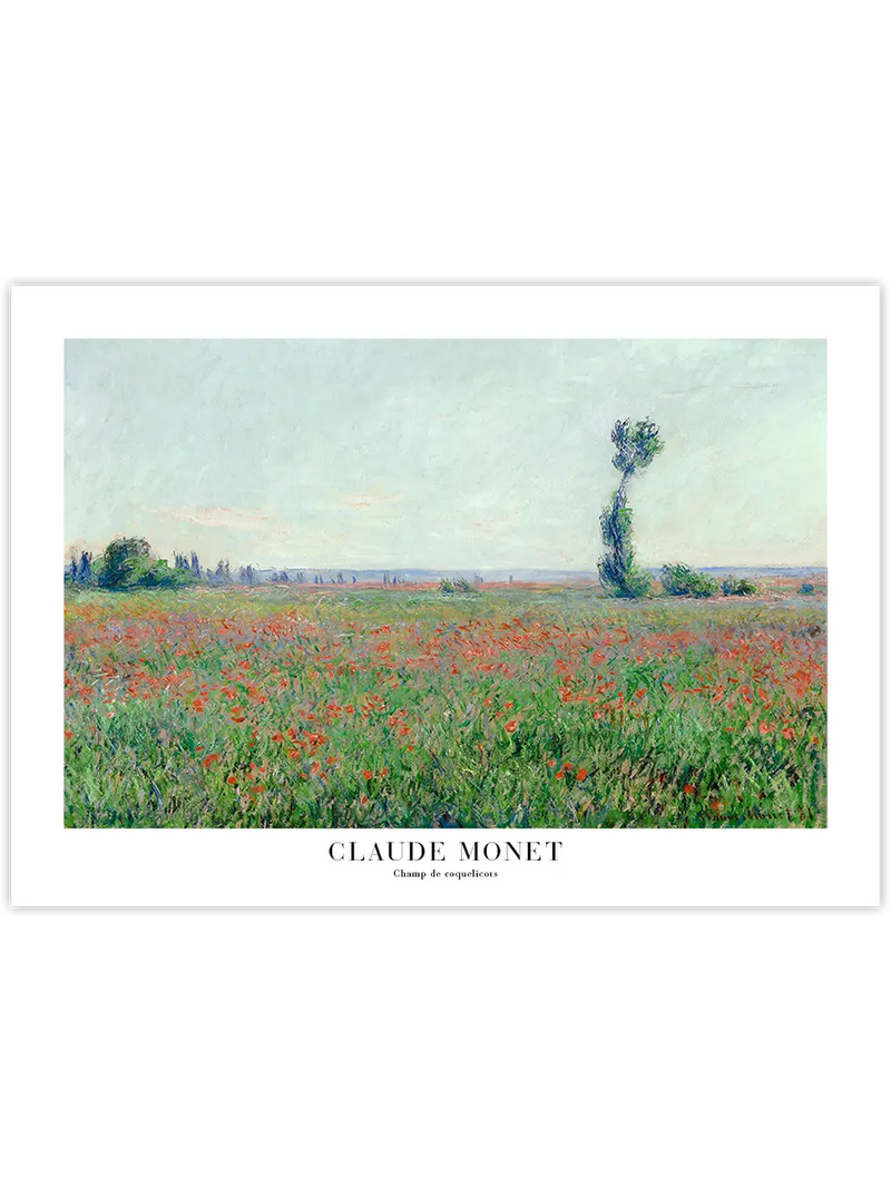 Monet Poppy Field - Art Print Ünlü Ressamlar Poster
