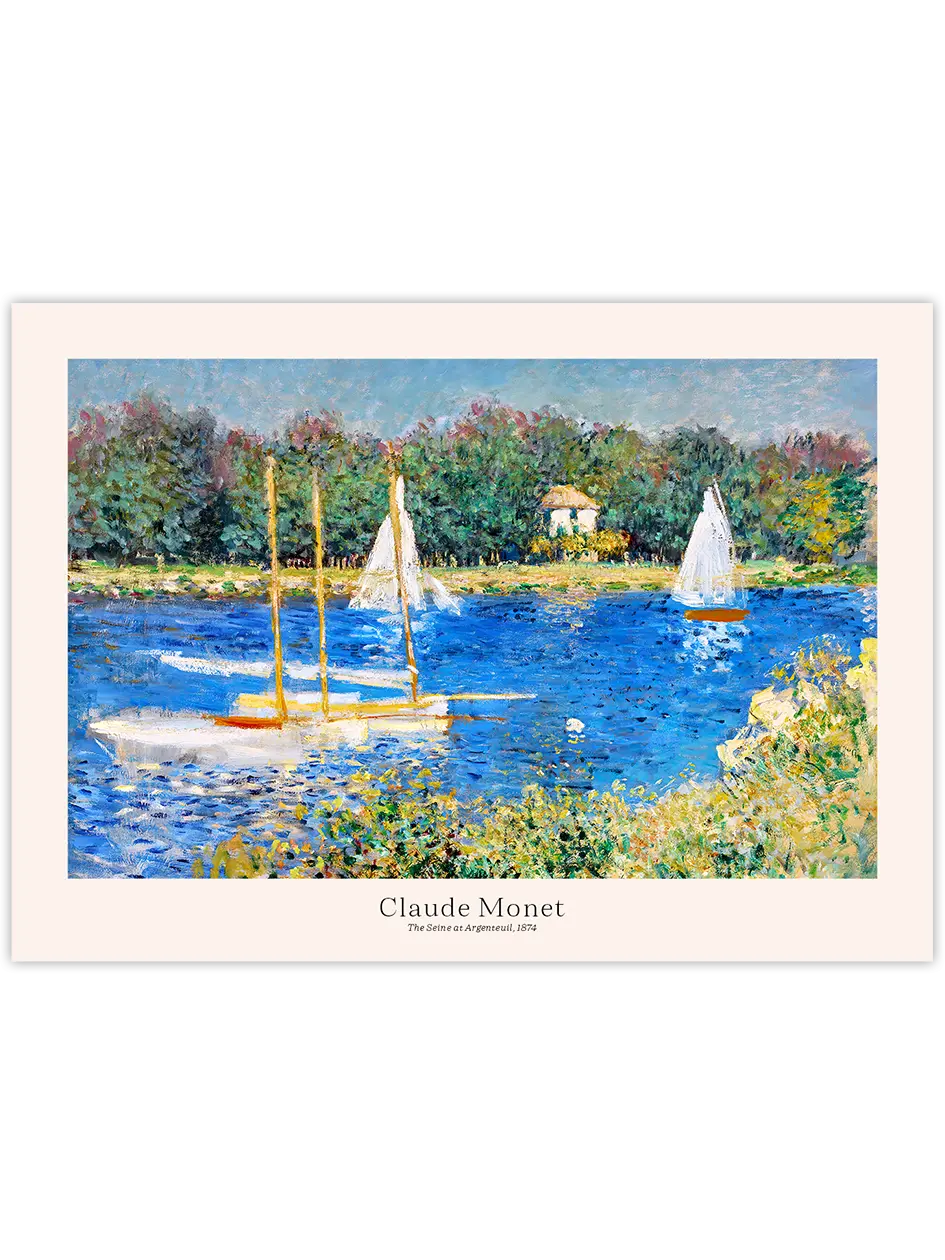 Monet Argenteuil’de Sen Nehri - Art Print Ünlü Ressamlar Poster