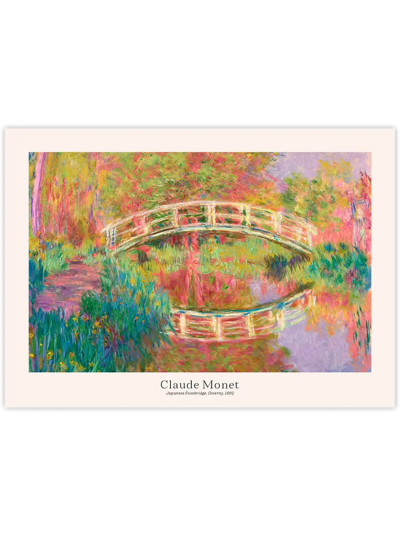 Monet Giverny’de Japon Yaya Köprüsü - Art Print Ünlü Ressamlar Poster