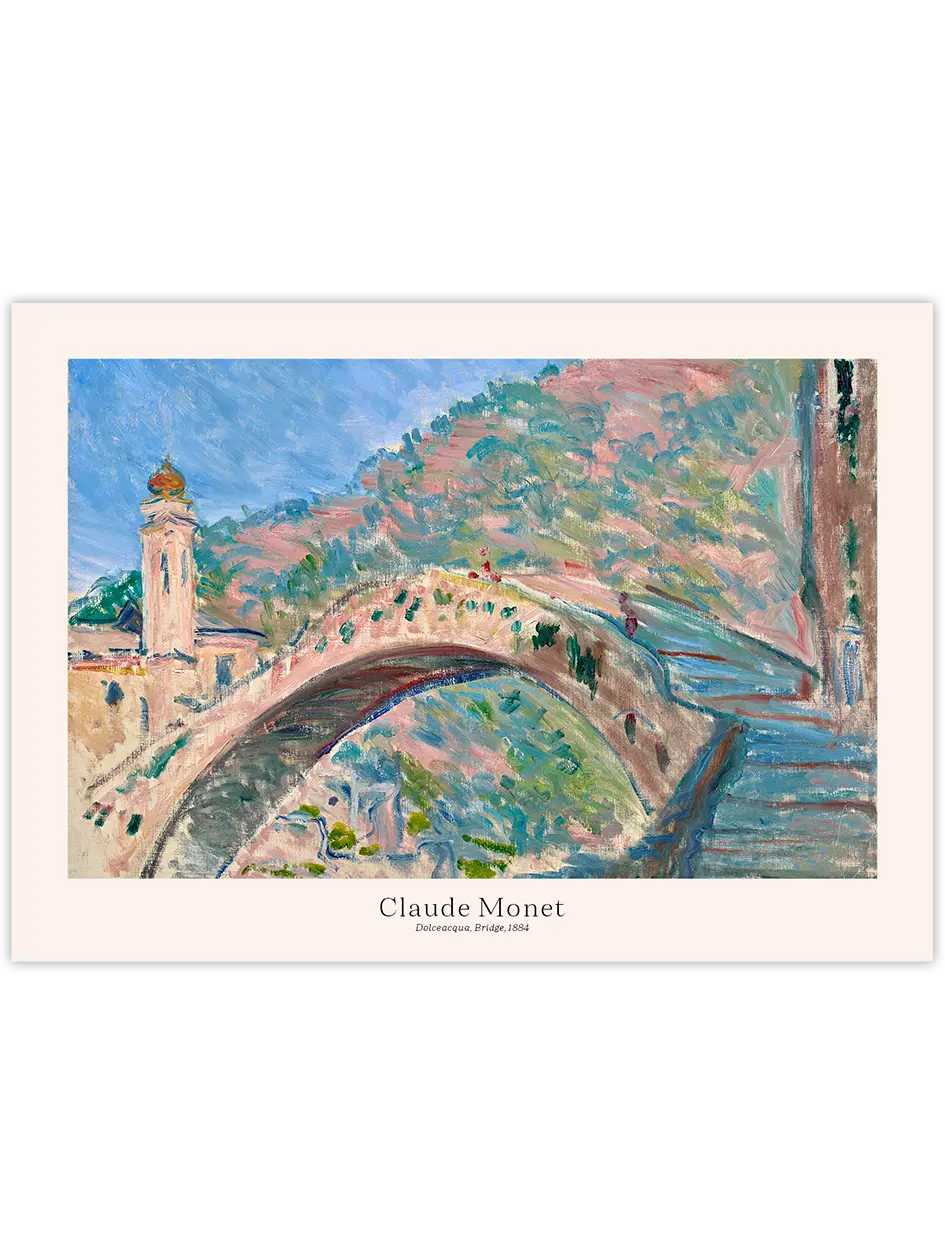 Monet Dolceacqua, Köprü - Art Print Ünlü Ressamlar Poster