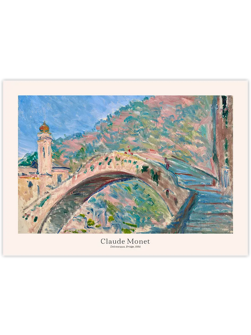 Monet Dolceacqua, Köprü - Art Print Ünlü Ressamlar Poster