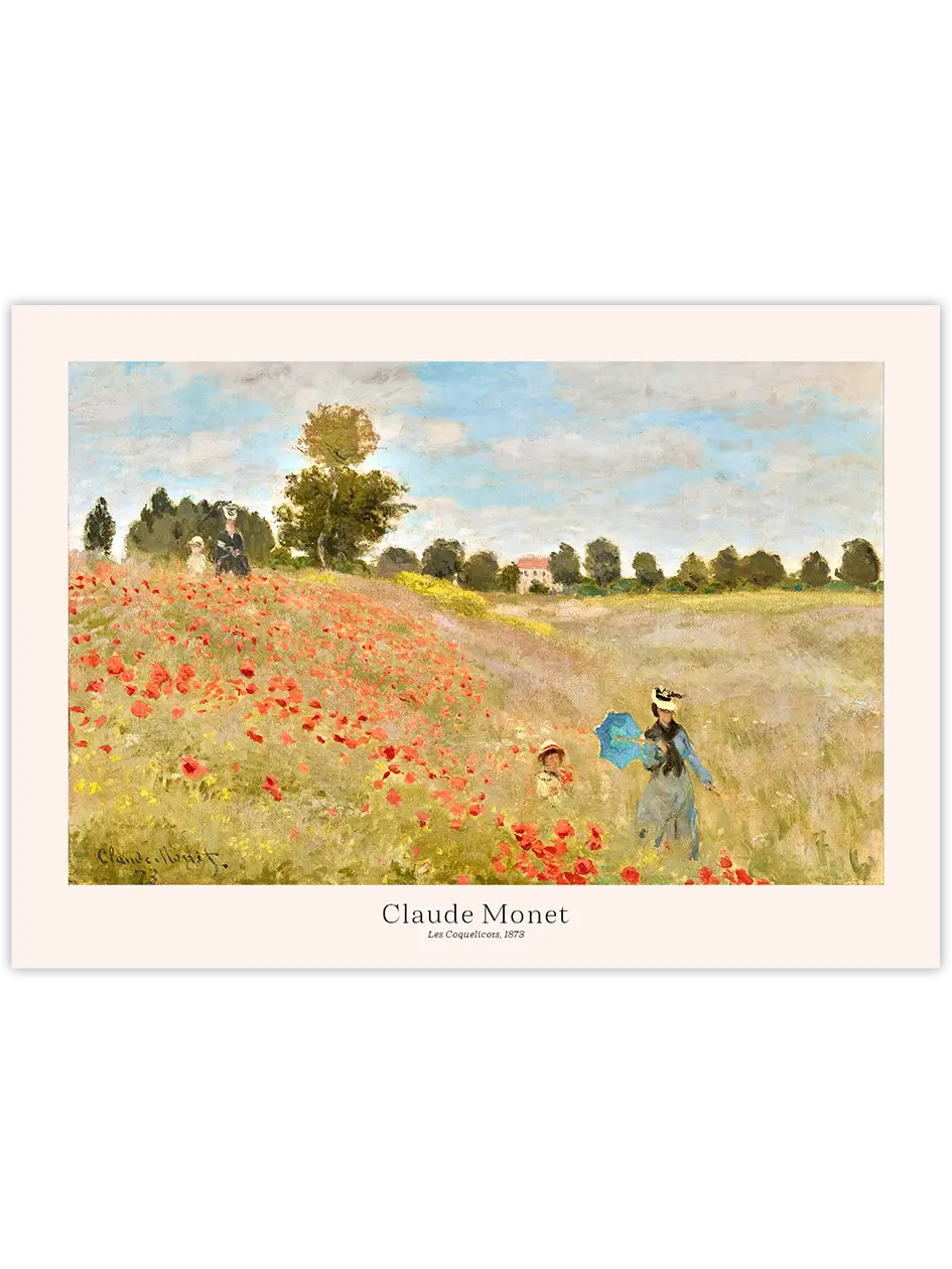 Monet Haşhaş Çiçekleri - Art Print Ünlü Ressamlar Poster