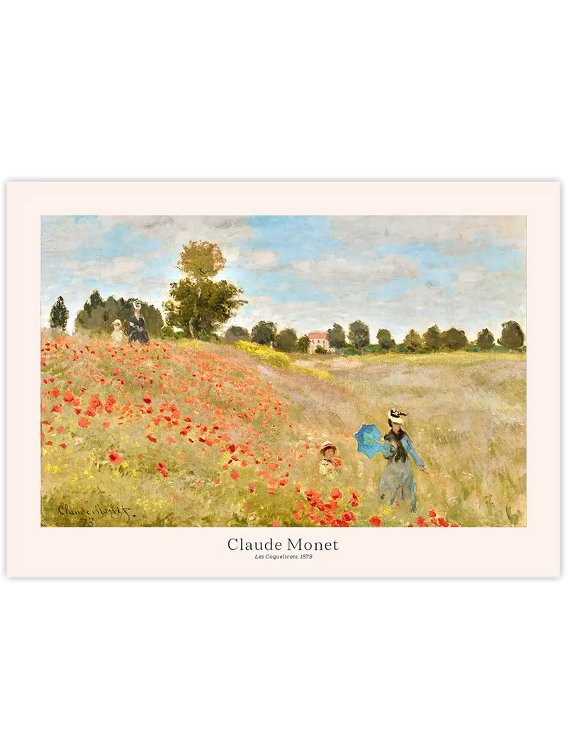 Monet Haşhaş Çiçekleri - Art Print Ünlü Ressamlar Poster