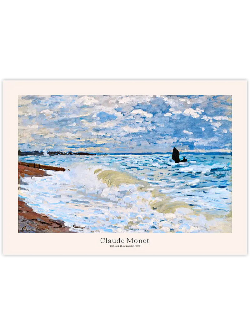 Monet The Sea at the Havre - Art Print Ünlü Ressamlar Poster