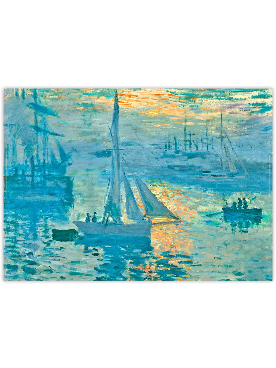 Monet Gündoğumu (Deniz) - Art Print Ünlü Ressamlar Poster