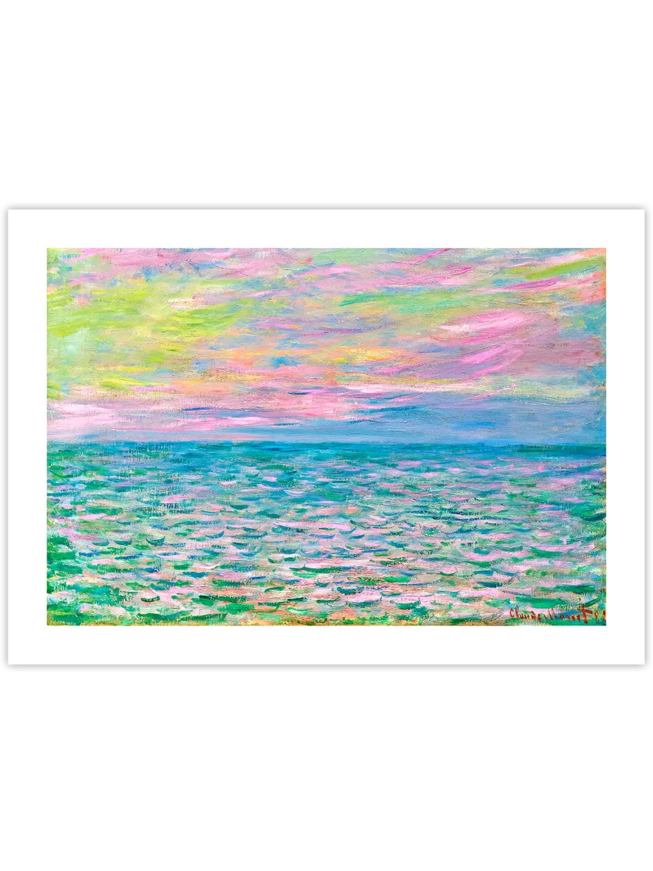 Monet Sunset at Pourville, Open Sea - Art Print Ünlü Ressamlar Poster