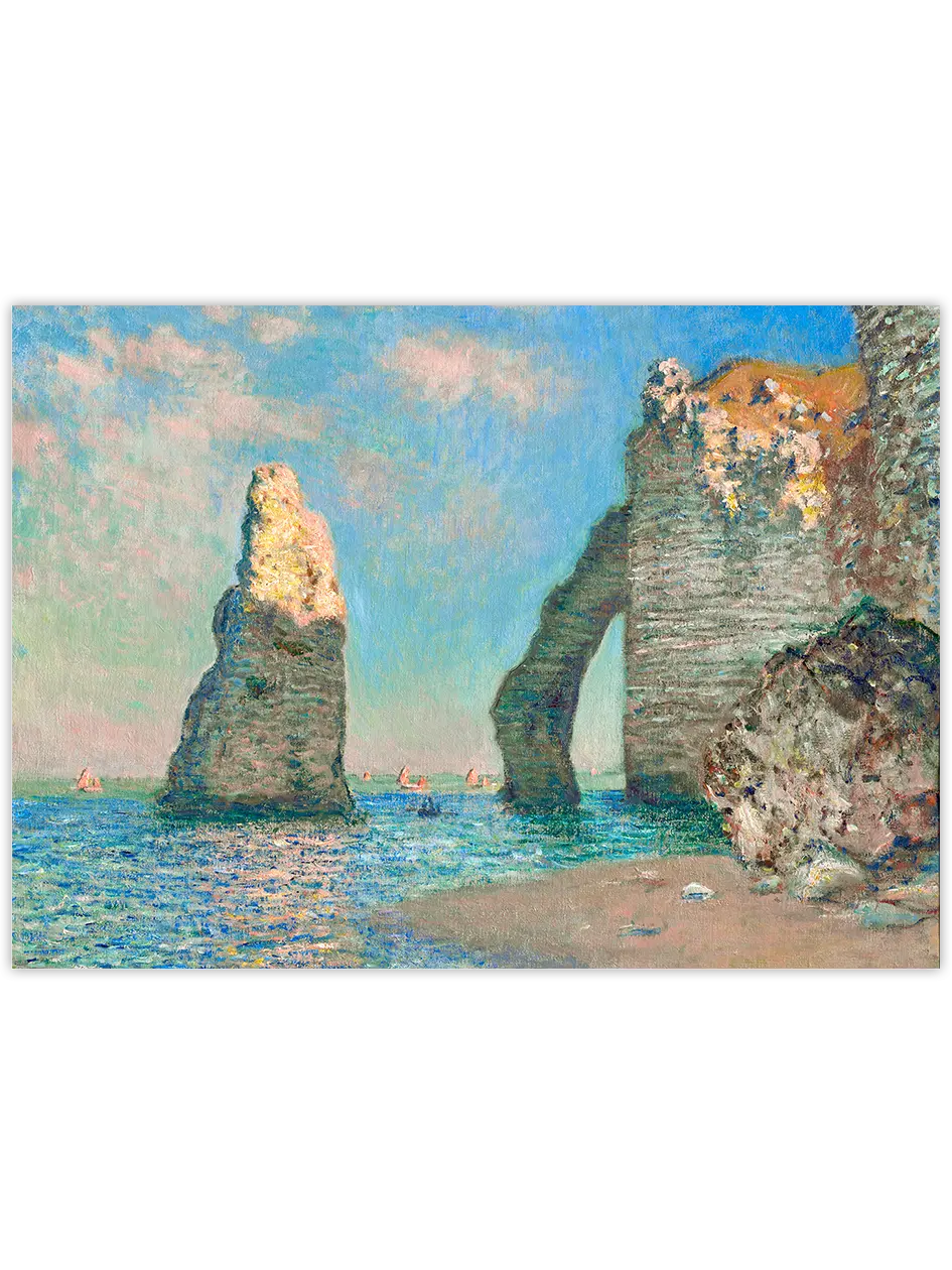 Monet The Cliffs at Étretat - Art Print Ünlü Ressamlar Poster