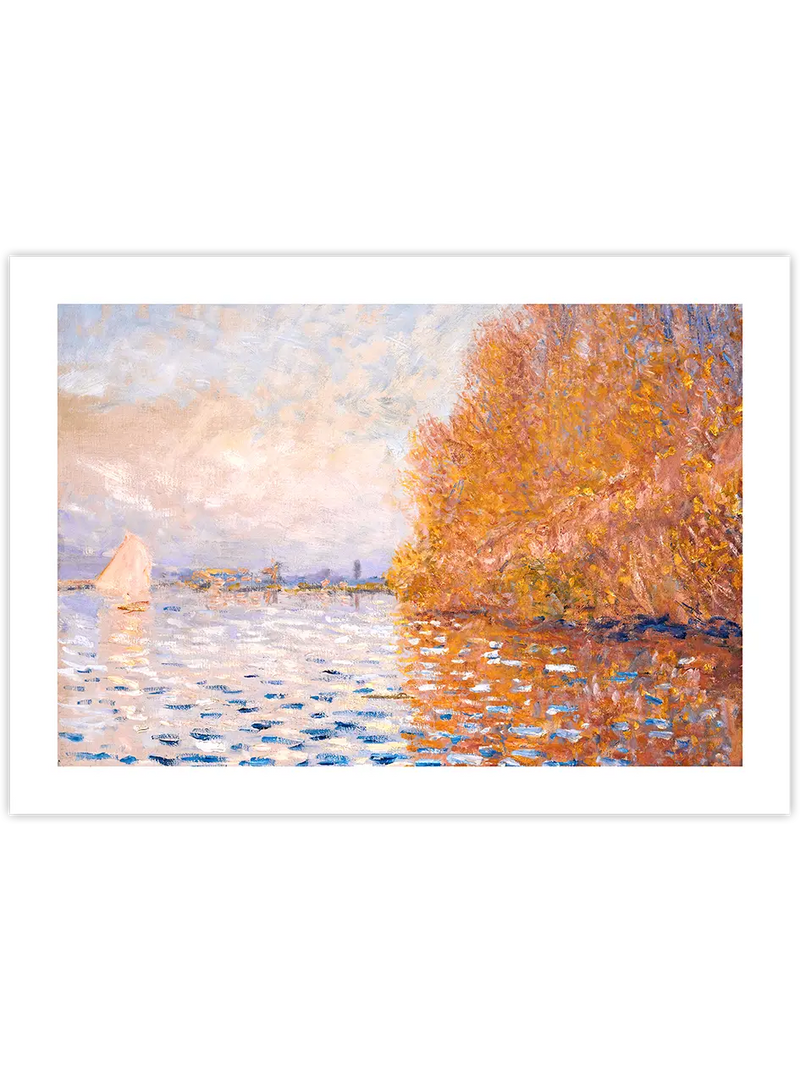 Monet Argenteuil Basin with a Single Sailboat - Art Print Ünlü Ressamlar Poster