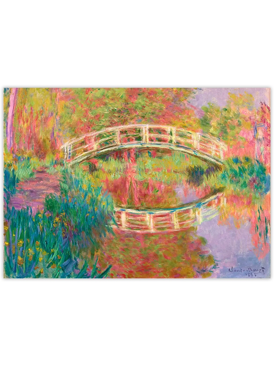 Monet Japanese Footbridge, Giverny - Art Print Ünlü Ressamlar Poster